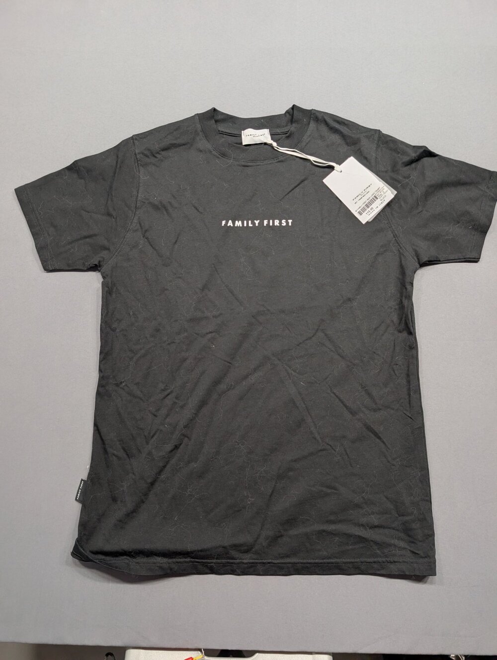 Family First Milano Box Logo T-Shirt Black S Made in Italy